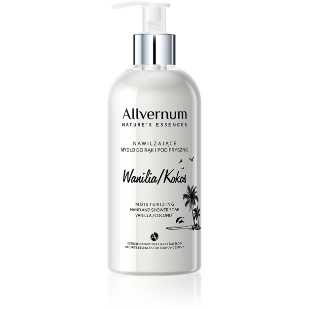 ALLVERNUM NATURE'S ESSENCES -  Allvernum nawilżające mydło do rąk i pod prysznic, wanilia i kokos