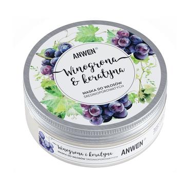 Anwen -  Anwen Winogrona & keratyna Maska do włosów średnioporowatych 200 ml