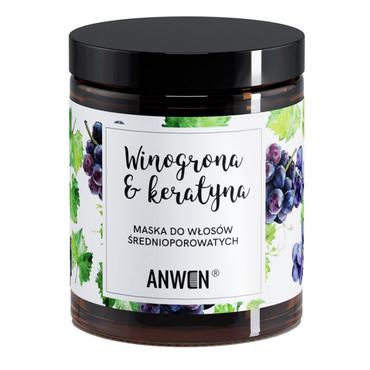 Anwen -  Anwen Winogrona & keratyna Maska do włosów średnioporowatych 180 ml