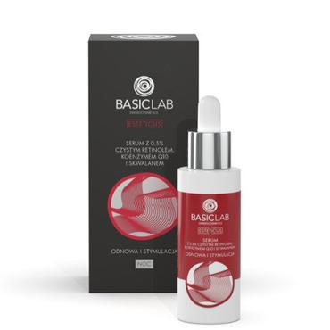 Basiclab -  BASICLAB Esteticus Serum z 0,5% czystym retinolem, koenzymem q10 i skwalanem, 30ml
