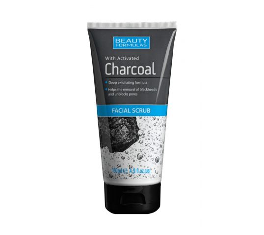 Beauty Formulas -  Beauty Formulas Charcoal Peeling do twarzy głęboko oczyszczający z aktywnym węglem 150 ml