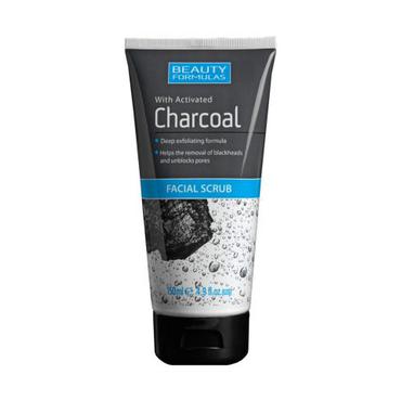 Beauty Formulas -  Beauty Formulas Charcoal Peeling do twarzy głęboko oczyszczający z aktywnym węglem 150 ml