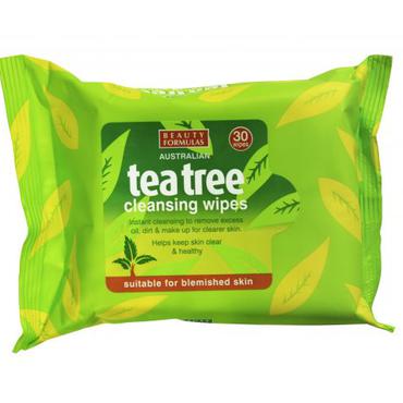 Beauty Formulas -  Beauty Formulas Tea Tree Chusteczki oczyszczające od twarzy 1 op - 30 szt
