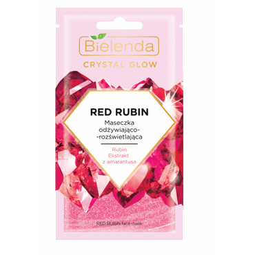 Bielenda -  Bielenda CRYSTAL GLOW RED RUBIN Maseczka odżywiająco-rozświetlająca
