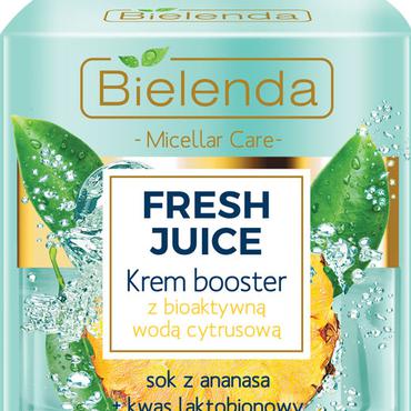 Bielenda -  BIELENDA Rozświetlający Krem booster z bioaktywną wodą cytrusową ANANAS