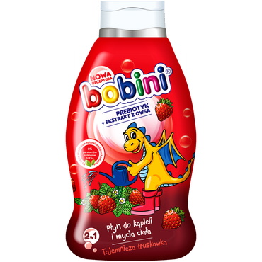 BOBINI -  Bobini Tajemnicza truskawka płyn do kąpieli i mycia ciała, 660 ml