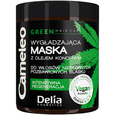 Cameleo Green -   Cameleo Green wygładzająca maska do włosów z olejem konopnym, 250 ml