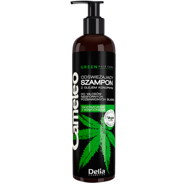 Cameleo Green -   Cameleo Green odświeżający szampon do włosów z olejem konopnym, 250 ml