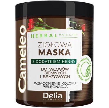 Cameleo Green -   Cameleo ziołowa maska do włosów ciemnych i brązowych, 250 ml