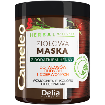 Cameleo Green -   Cameleo ziołowa maska do włosów rudych i czerwonych, 250 ml