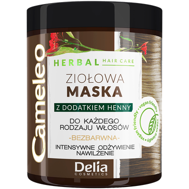 Cameleo Green -   Cameleo ziołowa maska do wszystkich rodzajów włosów, 250 ml