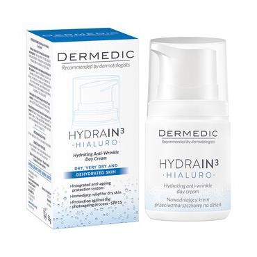 DERMEDIC -  Dermedic Hydrain 3 Hialuro nawadniający krem przeciwzmarszczkowy na dzień (55g)