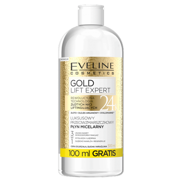 Eveline Cosmetics -  Eveline Cosmetics, Gold Lift Expert, Luksusowy przeciwzmarszczkowy płyn micelarny 3 w 1