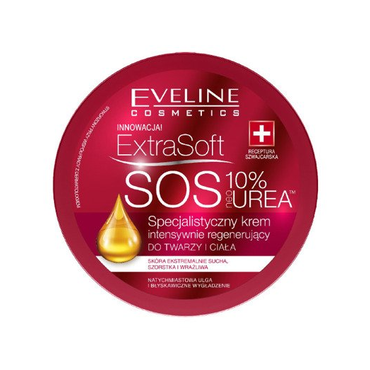 Eveline Cosmetics -  Eveline Cosmetics Extra Soft SOS 10% Urea specjalistyczny krem intensywnie regenerujący do twarzy i ciała 175ml