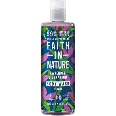 Faith in Nature -  Faith in Nature Lavender & Geranium Żel pod prysznic z organicznym olejkiem z lawendy i geranium