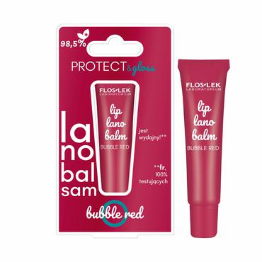 FLOSLEK -  Floslek LIP CARE lanobalsam do ust BUBBLE RED