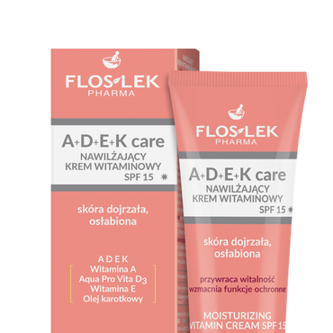 FLOSLEK -  Floslek A+D+E+K care Nawilżający krem witaminowy SPF 15