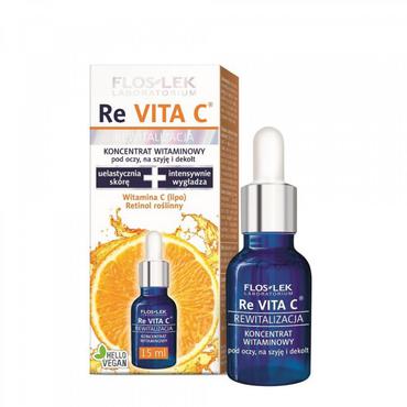 FLOSLEK -  FLOSLEK Re Vita C REWITALIZACJA Koncentrat witaminowy pod oczy, na twarz, szyję i dekolt 15 ml