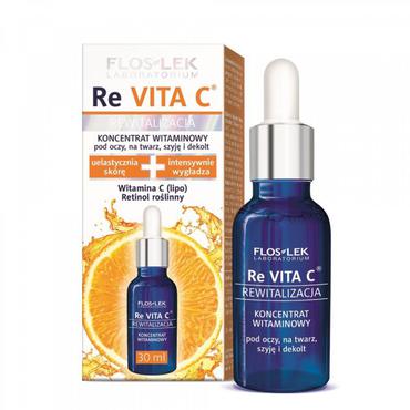 FLOSLEK -  FLOSLEK Re Vita C REWITALIZACJA Koncentrat witaminowy pod oczy, na twarz, szyję i dekolt 30 ml