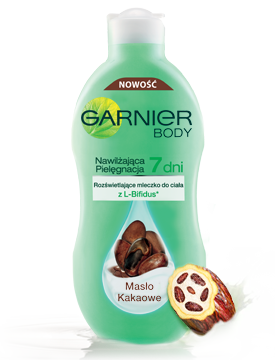 Garnier -  Skóra sucha
Mleczko do ciała z masłem kakaowym