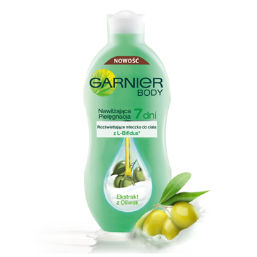 Garnier -  Skóra sucha
Mleczko do ciała z ekstraktem z oliwek