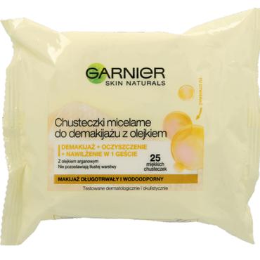 Garnier -  Garnier Skin Naturals. Chusteczki micelarne do demakijażu z olejkiem 