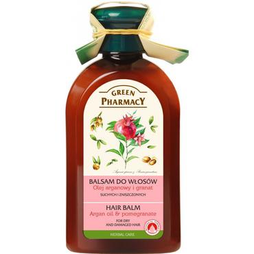 Green Pharmacy -  Green Pharmacy Balsam do włosów suchych i zniszczonych, olej arganowy i granat 300ml