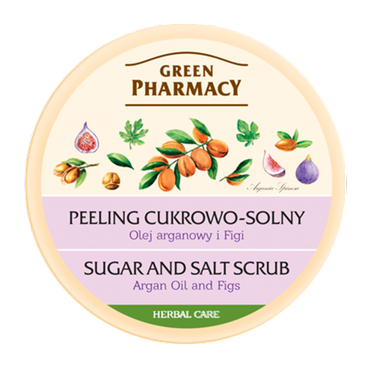 Green Pharmacy -  Green Pharmacy Peeling cukrowo - solny, olej arganowy i figi 300ml