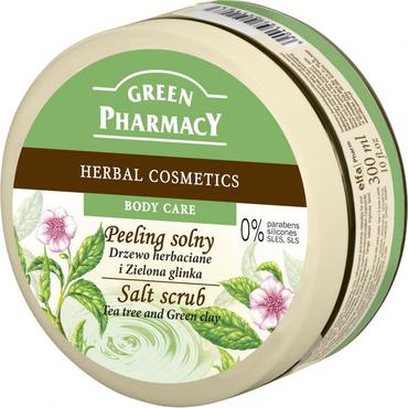 Green Pharmacy -  Peeling solny Drzewo herbaciane i Zielona glinka