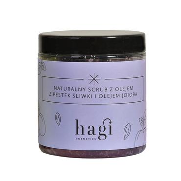 hagi cosmetics -  Hagi Naturalny scrub z pestek śliwki i olejem jojoba 