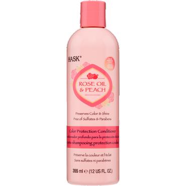 Hask -  Hask Rose Oil & Peach Ochronna odżywka do włosów farbowanych