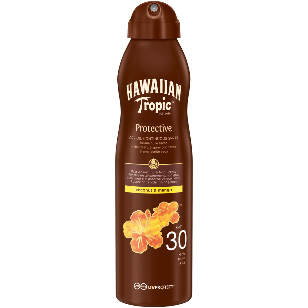 Hawaiian Tropic -   Hawaiian Tropic Protective olejek do opalania w sprayu SPF 30, 177 ml