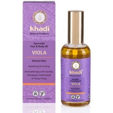 Khadi -  Khadi Ajurwedyjski olejek do twarzy i ciała z fiołkiem 100 ml