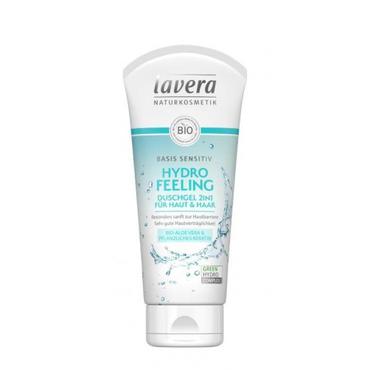 lavera -  Lavera Nawilżający żel pod prysznic i szampon - aloes i roślinna keratyna