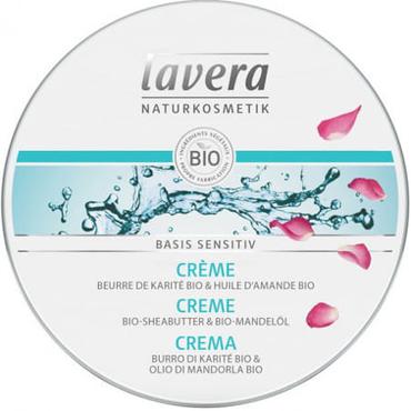 lavera -  Lavera Basis Sensitiv Krem pielęgnacyjny z masłem shea i olejkiem ze słodkich migdałów