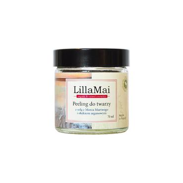 LillaMai -  Peeling do twarzy z solą z Morza Martwego i olejkiem arganowym