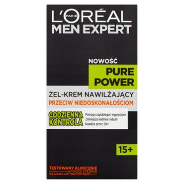 L'Oreal -  Loreal Men Expert Pure Power Żel-krem nawilżający przeciw niedoskonałościom