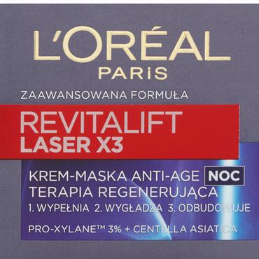 L'Oreal -  L'OREAL Revitalift Laser X3 Krem-maska anti-age noc 40+