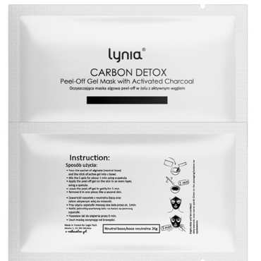 Lynia -  Lynia Carbon Detox Oczyszczająca Maska Algowa Peel-Off z Węglem Aktywnym