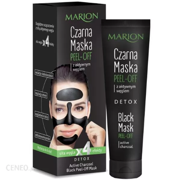 Marion -  Marion, Detox, Active Charcoal Black Peel - Off Mask (Czarna maska peel - off z aktywnym węglem)