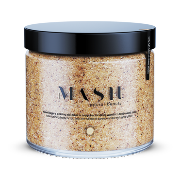 MASH Natural -  MASH Natural Nawilżający peeling o zapachu wanilii z drobinkami złota