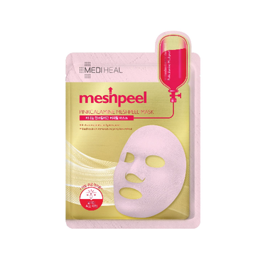MEDIHEAL -  Mediheal Meshpeel Pinkcalamine Mask maska w płacie z pudrem kalaminowym 17g