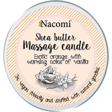 Nacomi -  Nacomi Shea butter Massage candle Masło do ciała w świecy o zapachu pomarańczowo-waniliowym