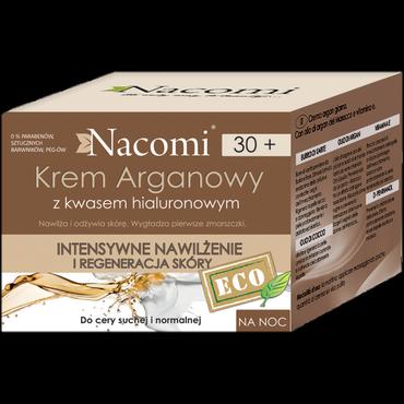 Nacomi -  Nacomi Krem arganowy z kwasem hialuronowym 30+ na noc