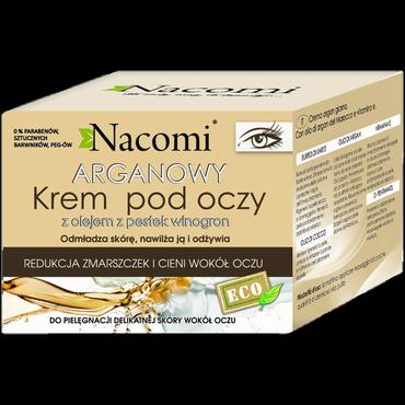 Nacomi -  Nacomi Arganowy krem pod oczy z olejem z pestek winogron