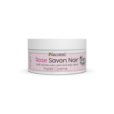Nacomi -  NACOMI Różane Czarne Mydło z wodą różaną, 125g 