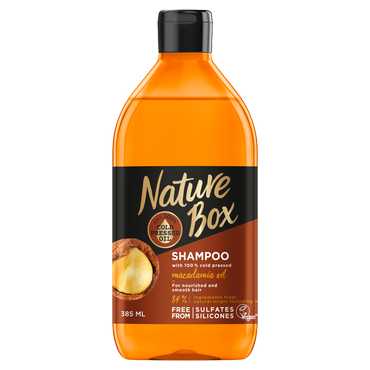 Nature Box -  NATURE BOX szampon do włosów z olejem makadamia, 385 ml