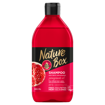 Nature Box -  NATURE BOX POMEGRANATE szampon do włosów z olejem z granatu, 385 ml