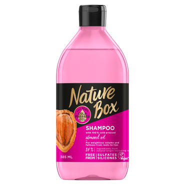 Nature Box -  NATURE BOX MIGDAŁ szampon do włosów z olejkiem migdałowym, 385 ml