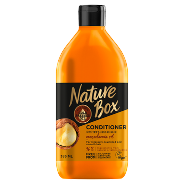 Nature Box -  NATURE BOX odżywka do włosów z olejem makadamia, 385 ml